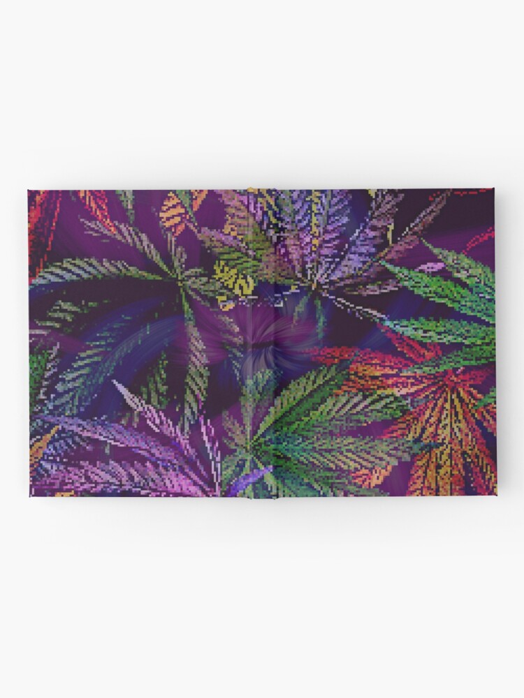 Alternate view of Psychedelic Marijuana Cannabis Leaves Hardcover Journal