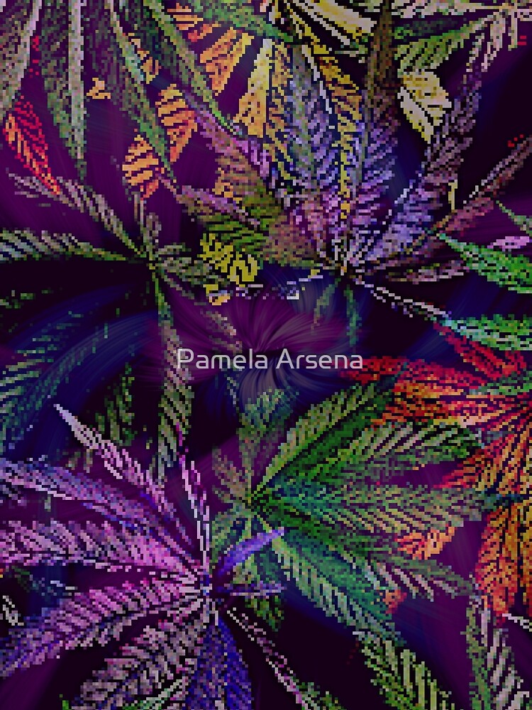 Psychedelic Marijuana Cannabis Leaves by xpressio