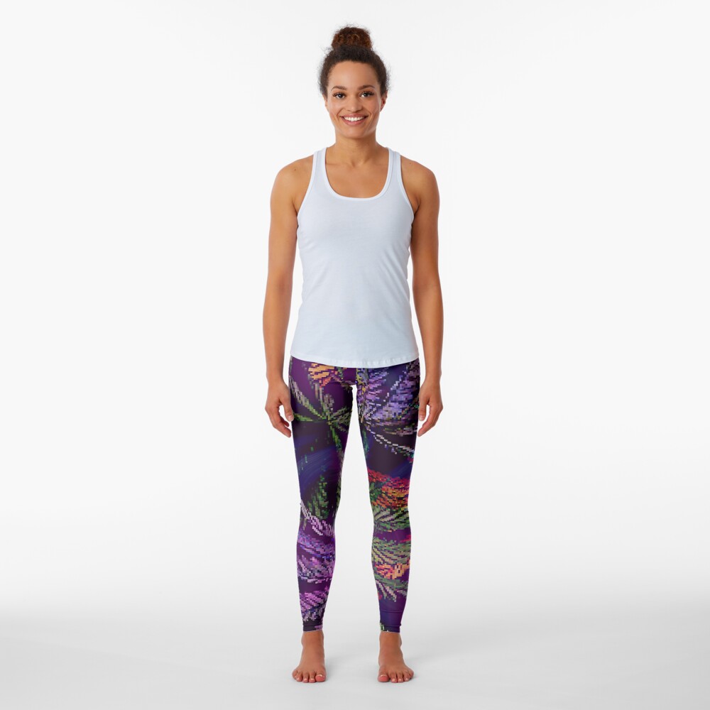 Psychedelic Marijuana Cannabis Leaves Leggings