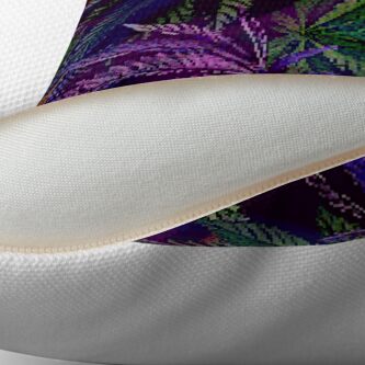 Alternate view of Psychedelic Marijuana Cannabis Leaves Floor Pillow