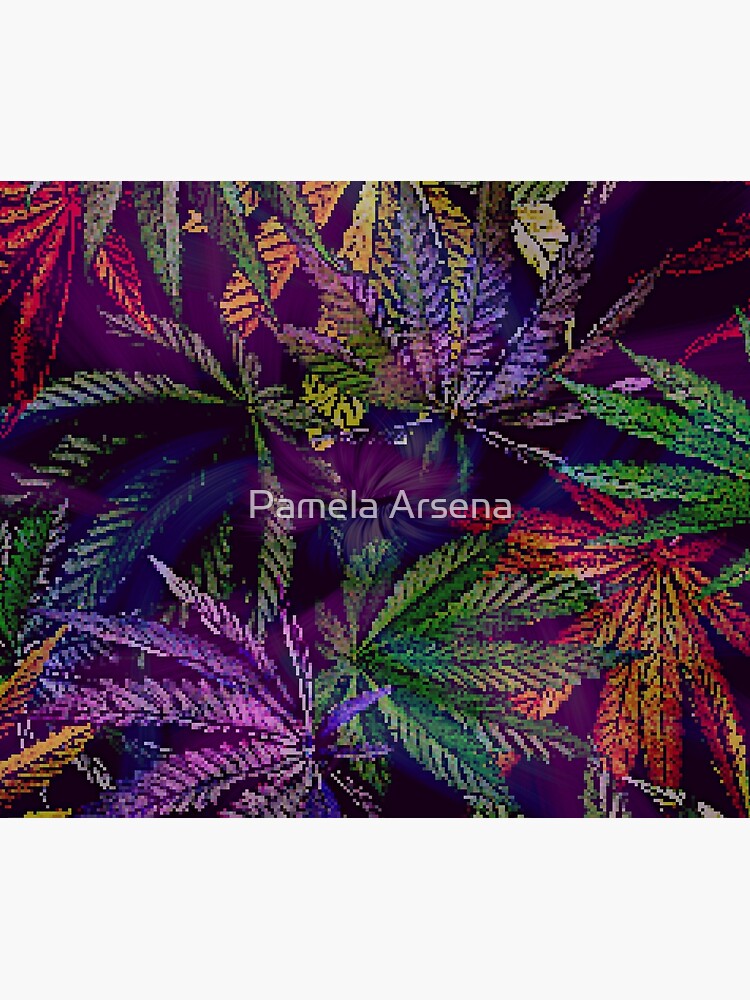 Psychedelic Marijuana Cannabis Leaves by xpressio