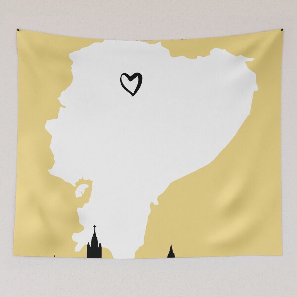 Item preview, QUITO ECUADOR LOVE CITY SILHOUETTE SKYLINE ART designed and sold by deificusArt.