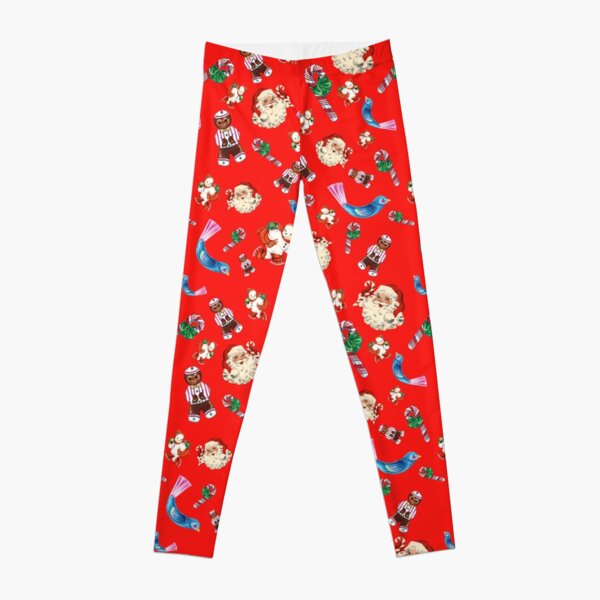 Girls Mix And Match Christmas Candy Print Knit Leggings 3-Pack