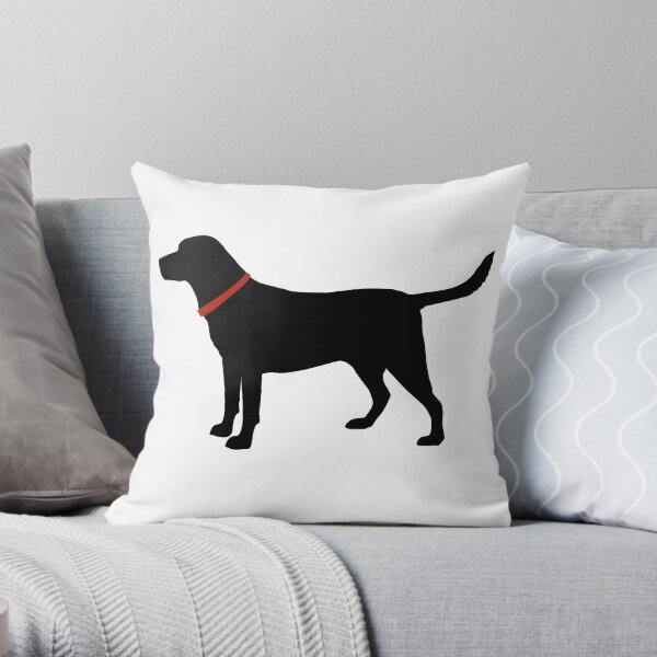 Labrador Retriever, Black Lab Throw Pillow