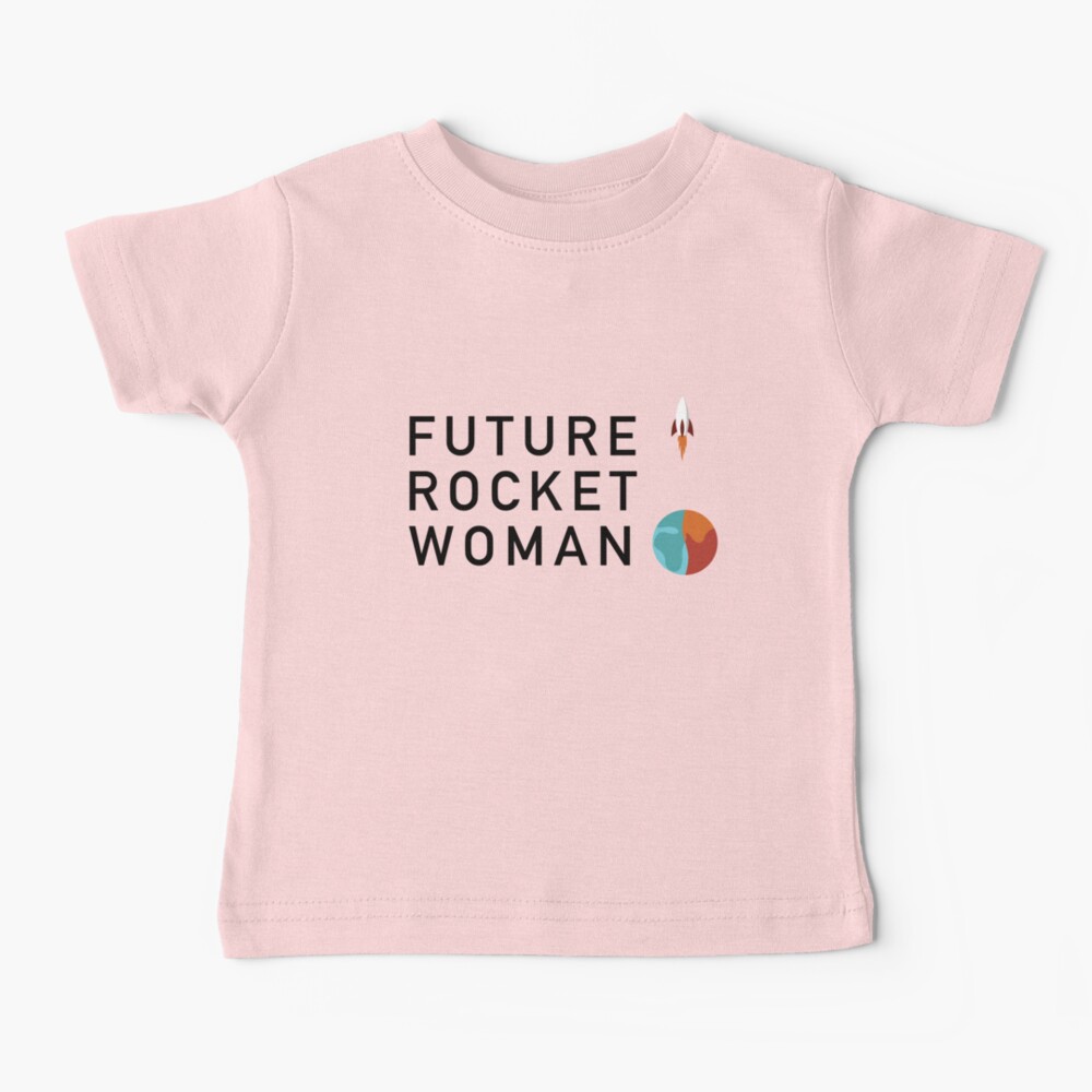 Future Rocket Woman - Kids Black Text Baby T-Shirt
