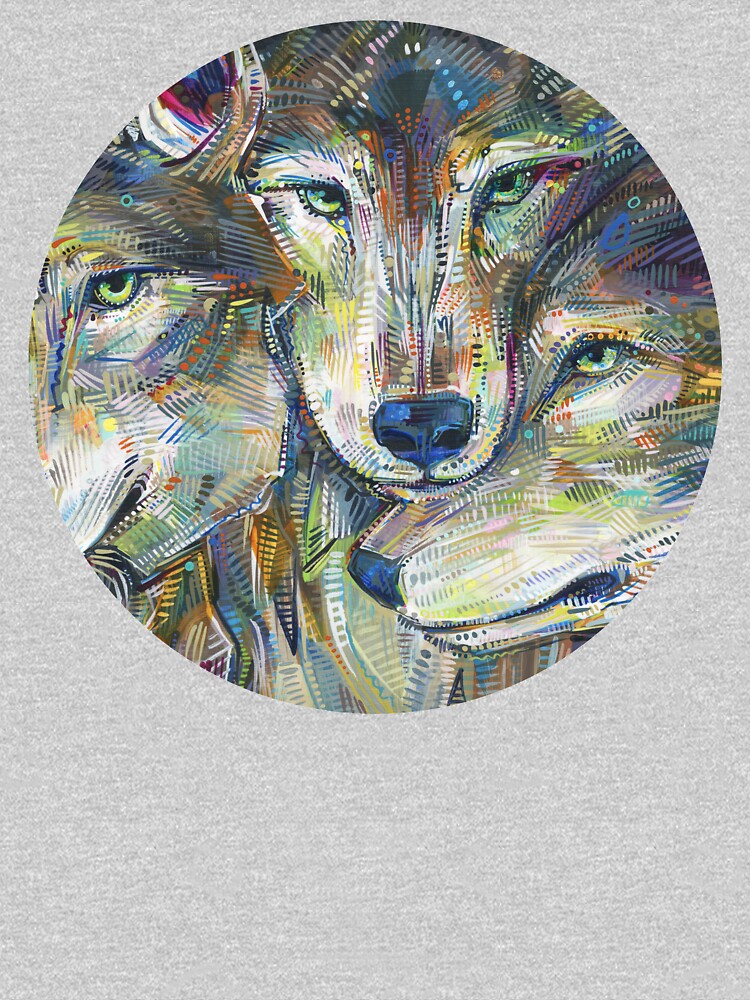Gray Wolves Painting - 2012 by gwennpaints
