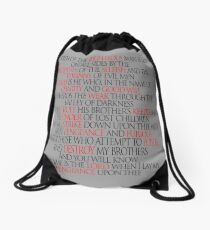 Pulp Fiction Ezekiel 25 17 Drawstring Bag