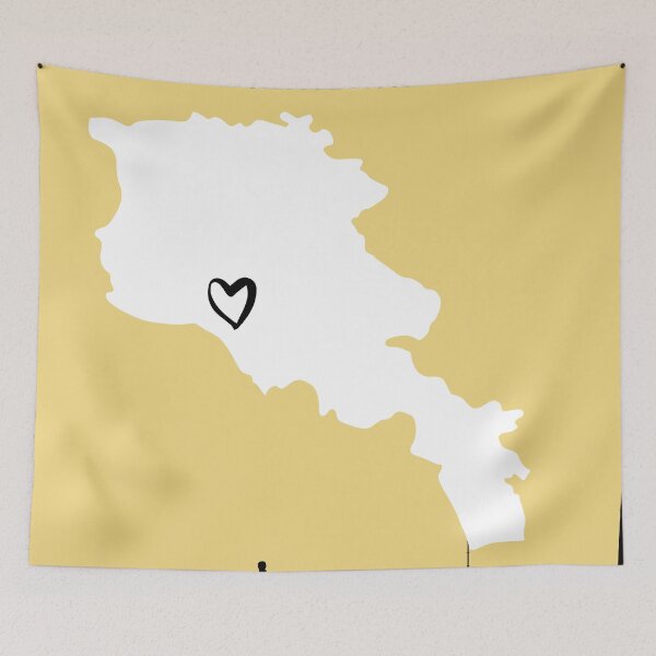 Item preview, YEREVAN ARMENIA LOVE CITY SILHOUETTE SKYLINE ART designed and sold by deificusArt.