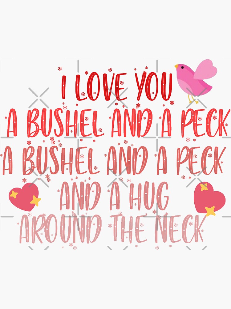 "Bushel and a Peck" Sticker by smileyryley Redbubble