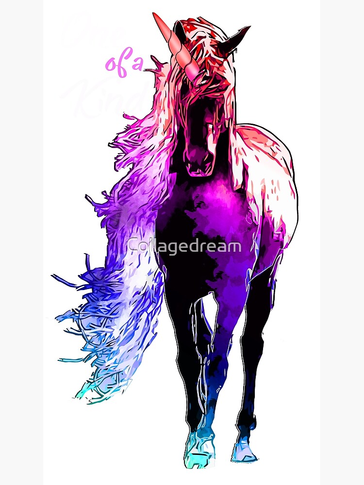 unicorn, raimbow, one of a kind Art Print for Sale by Collagedream