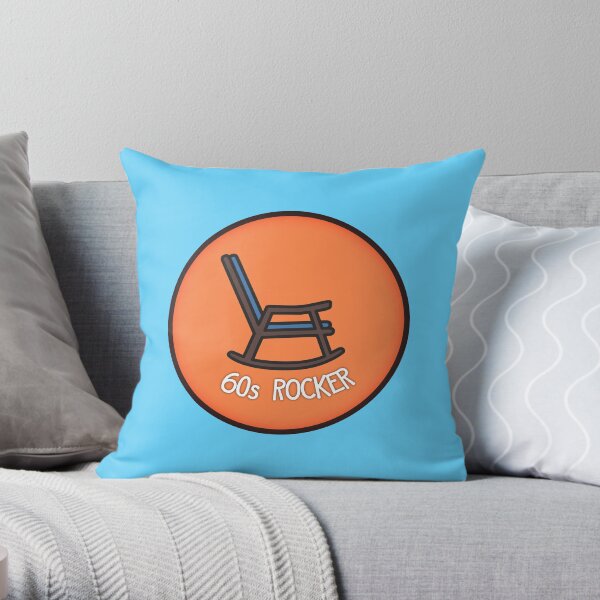 60s Rocker, Rocking Chair Throw Pillow