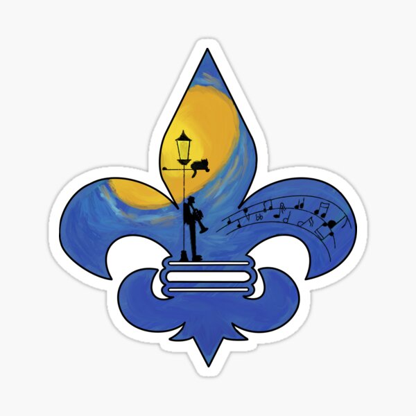Fleur De Lis - Jazz Style Sticker