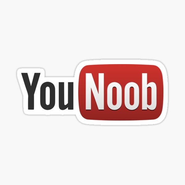 Noob Tube Stickers Redbubble - best noob tube kills roblox