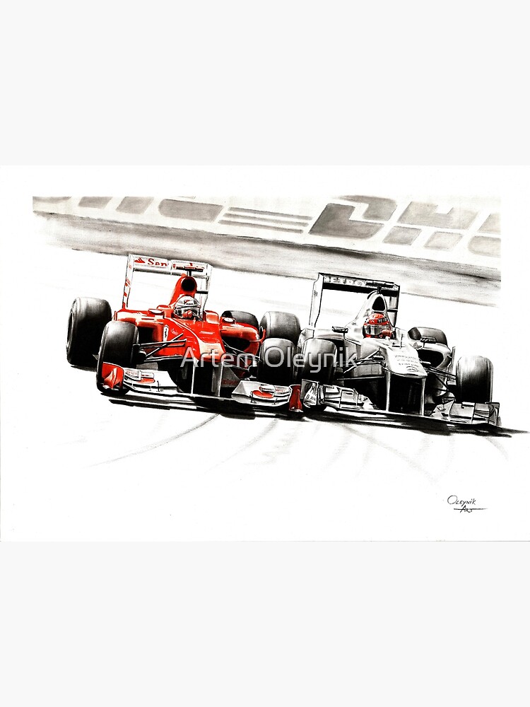 "Michael Schumacher vs Fernando Alonso" Poster by oleynik | Redbubble
