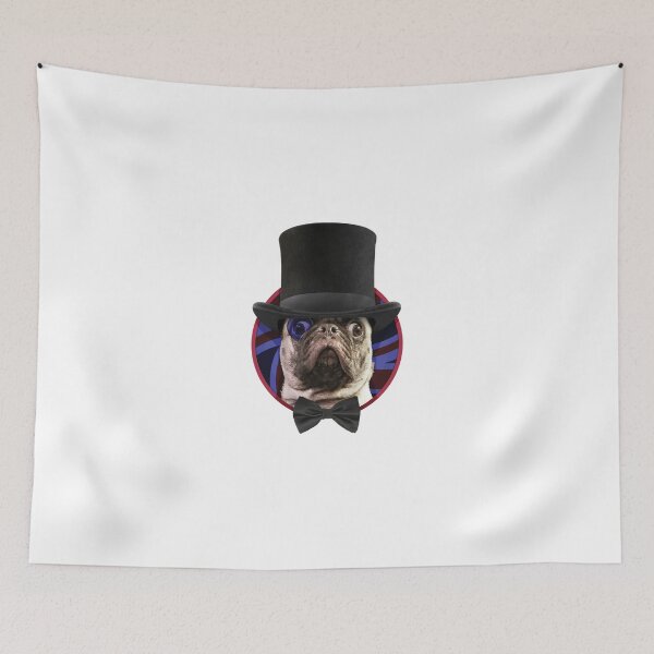 Item preview, Noble Pug in a hat designed and sold by ChewBug Designs.