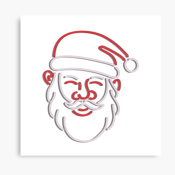 Santa Claus Neon Sign Canvas Print