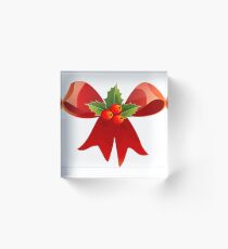 Christmas ribbon Acrylic Block