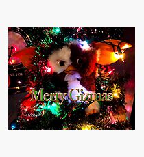 Merry Gizmas Gremlin Christmas Photographic Print