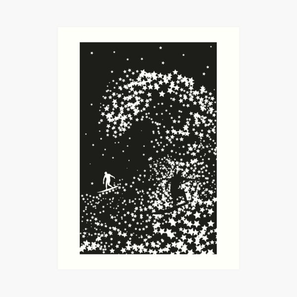 Night Surfing Art Print