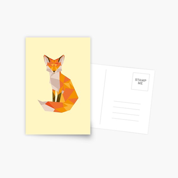 Geometric Fox Postcard