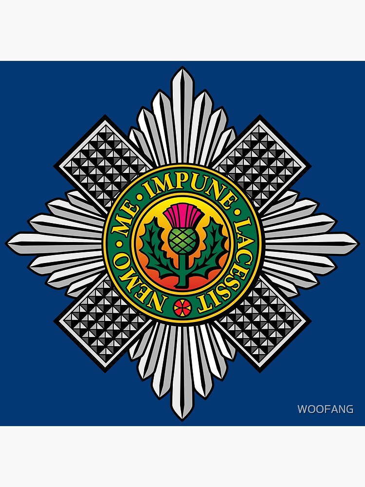 POSTCARD BADGE FOR SCOTS GUARDS 