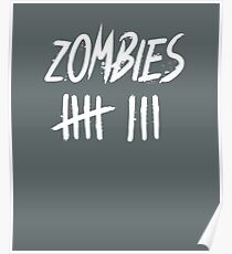 zombie kill count white paint hash count Poster