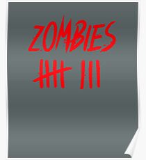 zombie kill count bloody hash count Poster