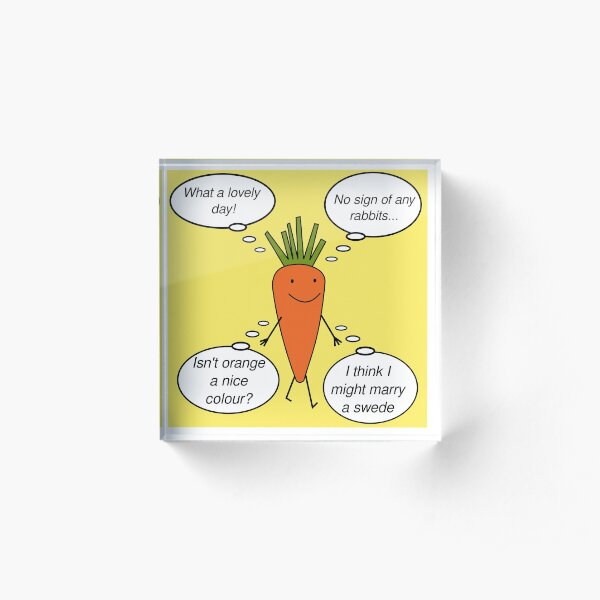 Kevin the Carrot Acrylic Block