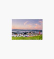 Glastonbury Festival at Sunset Panorama with Tipis Art Board