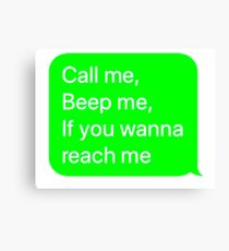 Call me Canvas Print