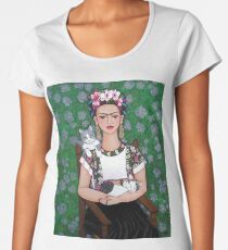 Camiseta premium para mujer Frida cat lover