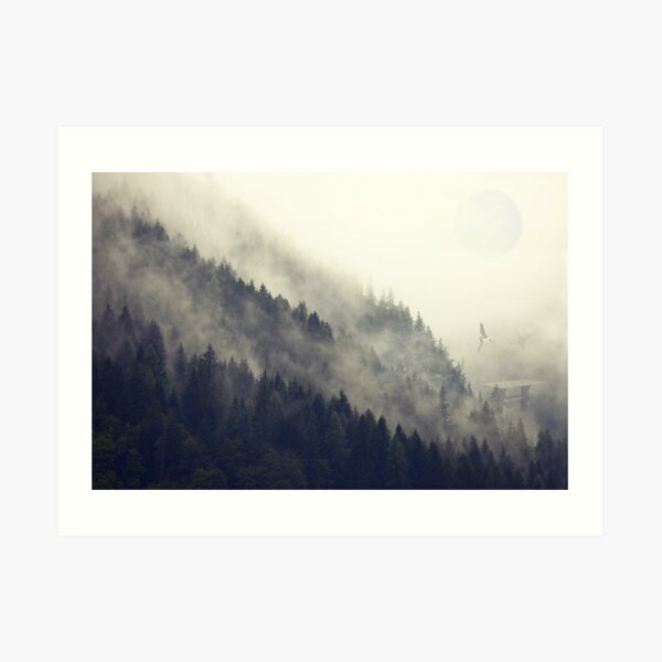 Lune de la forêt Impression artistique