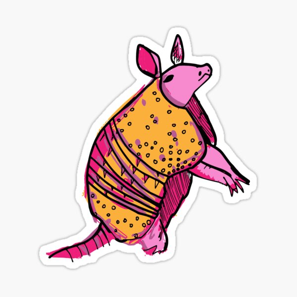 Pink Armadillo! Sticker