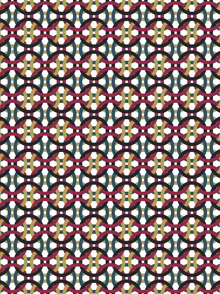 Thumbnail 3 of 3, Scarf, Loop Pattern designed and sold by VibrantDesign.