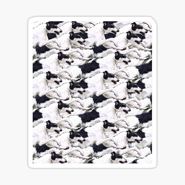 Leaping Borzoi Sticker