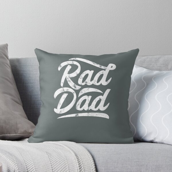 Item preview, Rad Dad distressed effect white script text designed and sold by Scoopivich.