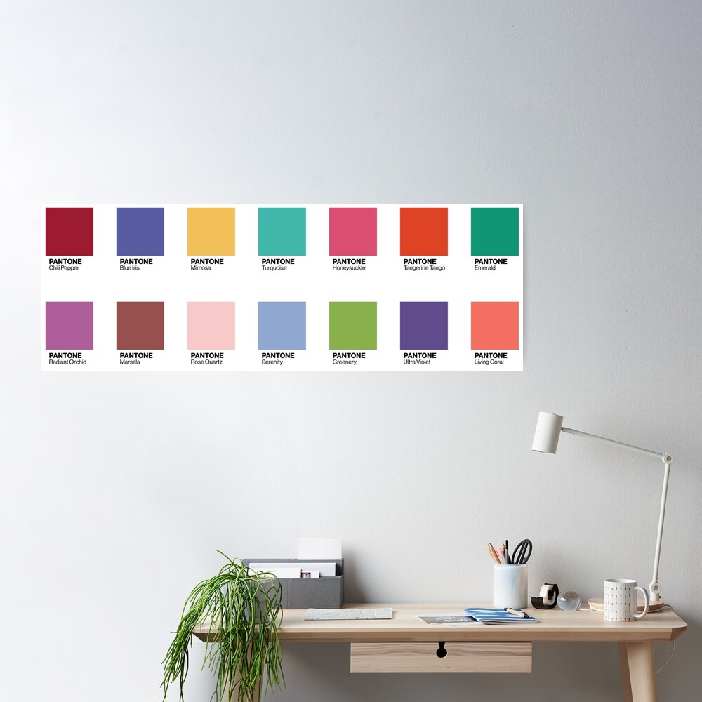 Pantone - Colors of the Year (2007-2019) - Set of 14 stickers Poster by  Chloé Fortin Côté