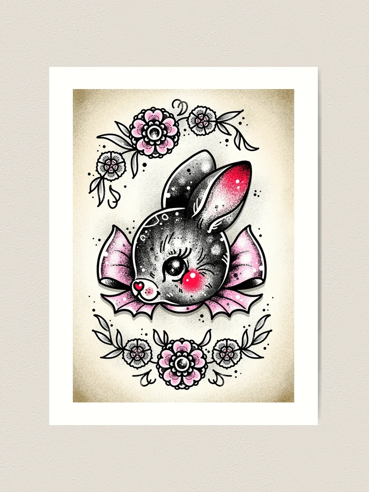 How To Draw A Rabbit Tattoo, Bunny Tattoo, Step by Step, Drawing Guide, by  Dawn - DragoArt