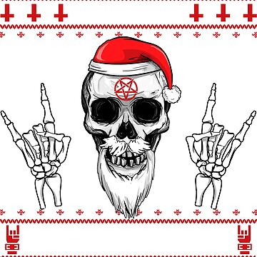 Artwork thumbnail, HEAVY CHRISTMAS - Ugly Xmas Sweater - HEAVY DEATH BLACK METAL Rocker Rock Horns by Frontoni