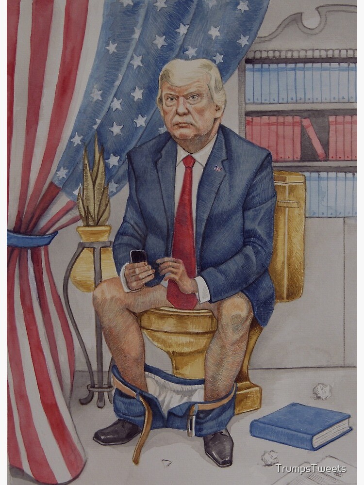 Trump Toilet Tweets Portrait" Art Board Print by TrumpsTweets | Redbubble