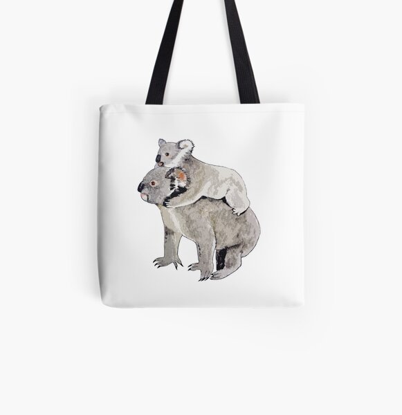 Camiseta Koala - Mamá con bebé Bolsa estampada de tela
