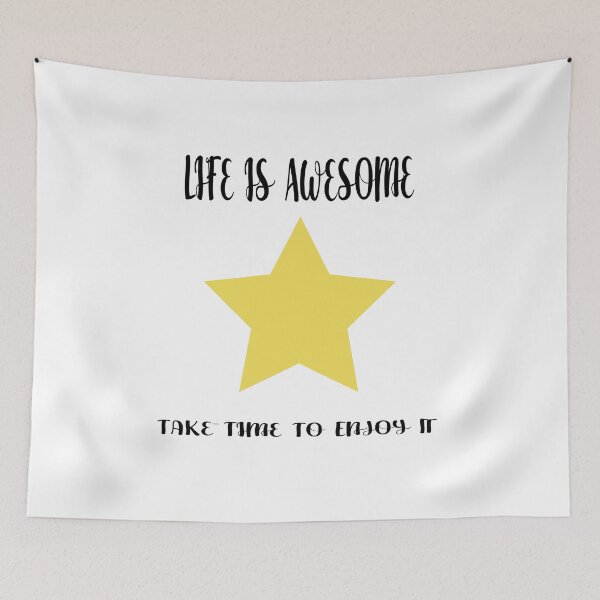 Item preview, Life is Awesome Text Design  designed and sold by Poetic Patterns Studio.
