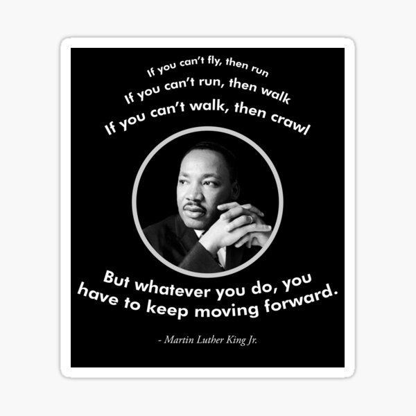  Martin Luther King Jr. MLK “If You Can't Fly Then Run, If You  Can't Run Then Walk, If You Can't Walk Then Crawl, but Whatever You Do You  Have to Keep