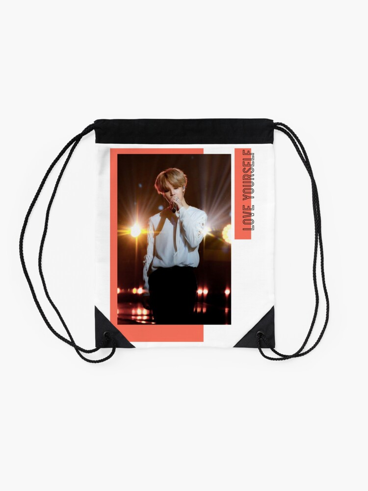 Alternate view of BTS Jimin Love Yourself Drawstring Bag