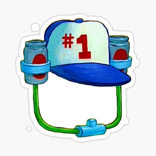 Spongebob Number One Hat Sticker By Darcyfeeley Redbubble