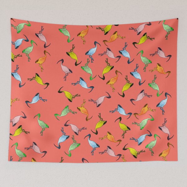 Item preview,  THE BIN CHICKEN PASTEL COLONY WITH LIVING CORAL BACKDROP designed and sold by ozcushionstoo.