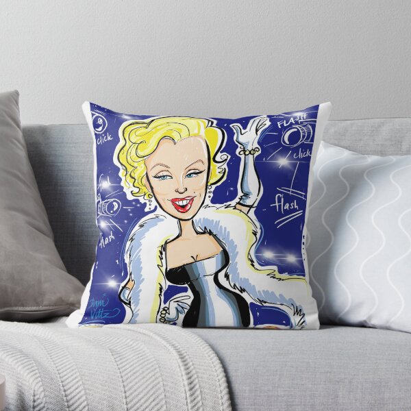 Marilyn in Lights Throw Pillow