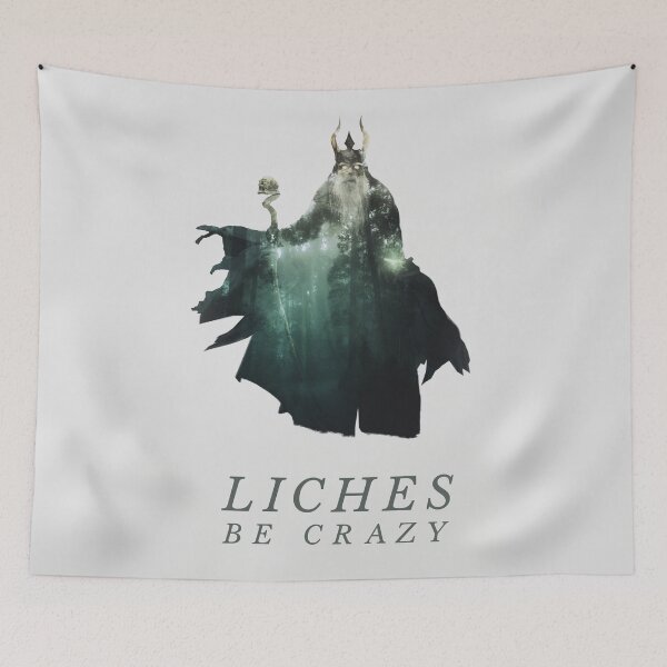 Item preview, Liches Be Crazy - Lich D&D / DnD / Dungeons and Dragons Typography Art designed and sold by Andy Wynn.
