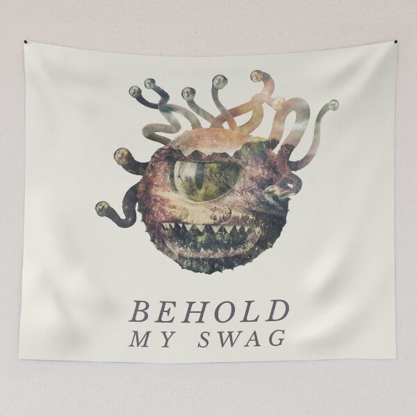 Item preview, Behold My Swag - Beholder DnD / D&D / Dungeons and Dragons Typography Art designed and sold by Andy Wynn.