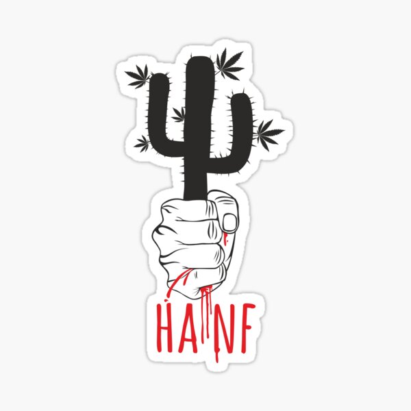 Sticker Hanfblatt Redbubble